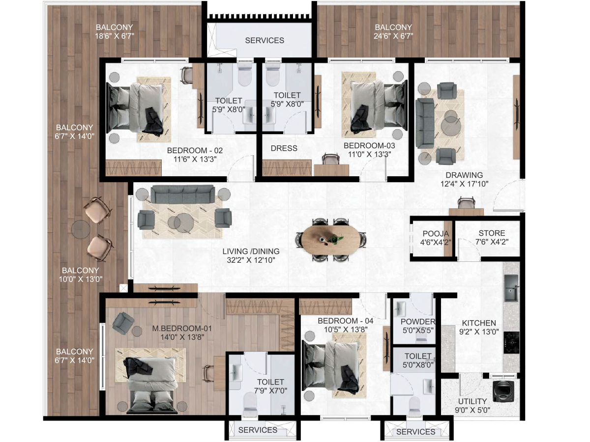 AVR Evania floor plan view 2