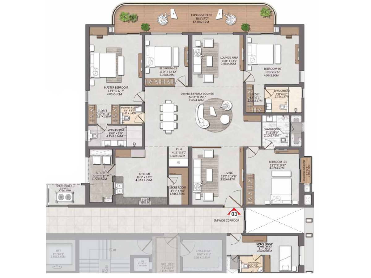Brigade Gateway Neopolis floor plan view 2