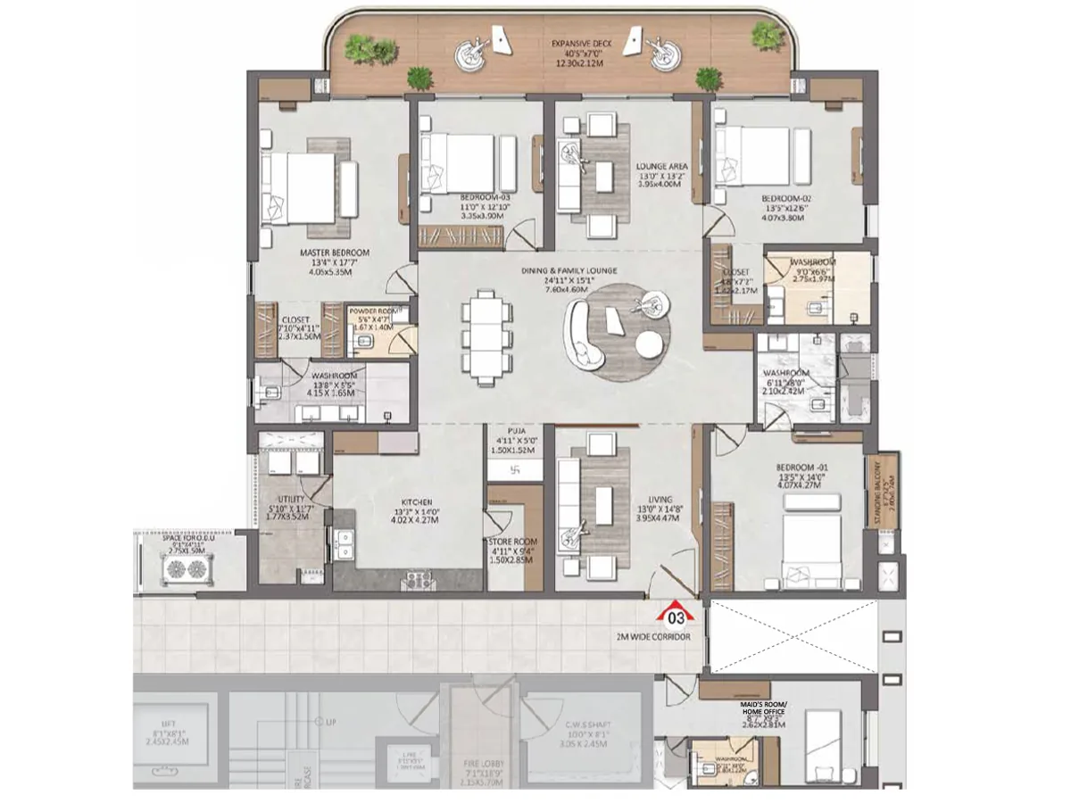 Brigade Gateway Neopolis floor plan view 2