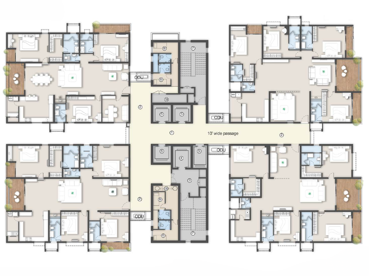 R One Diamond Towers floor plan