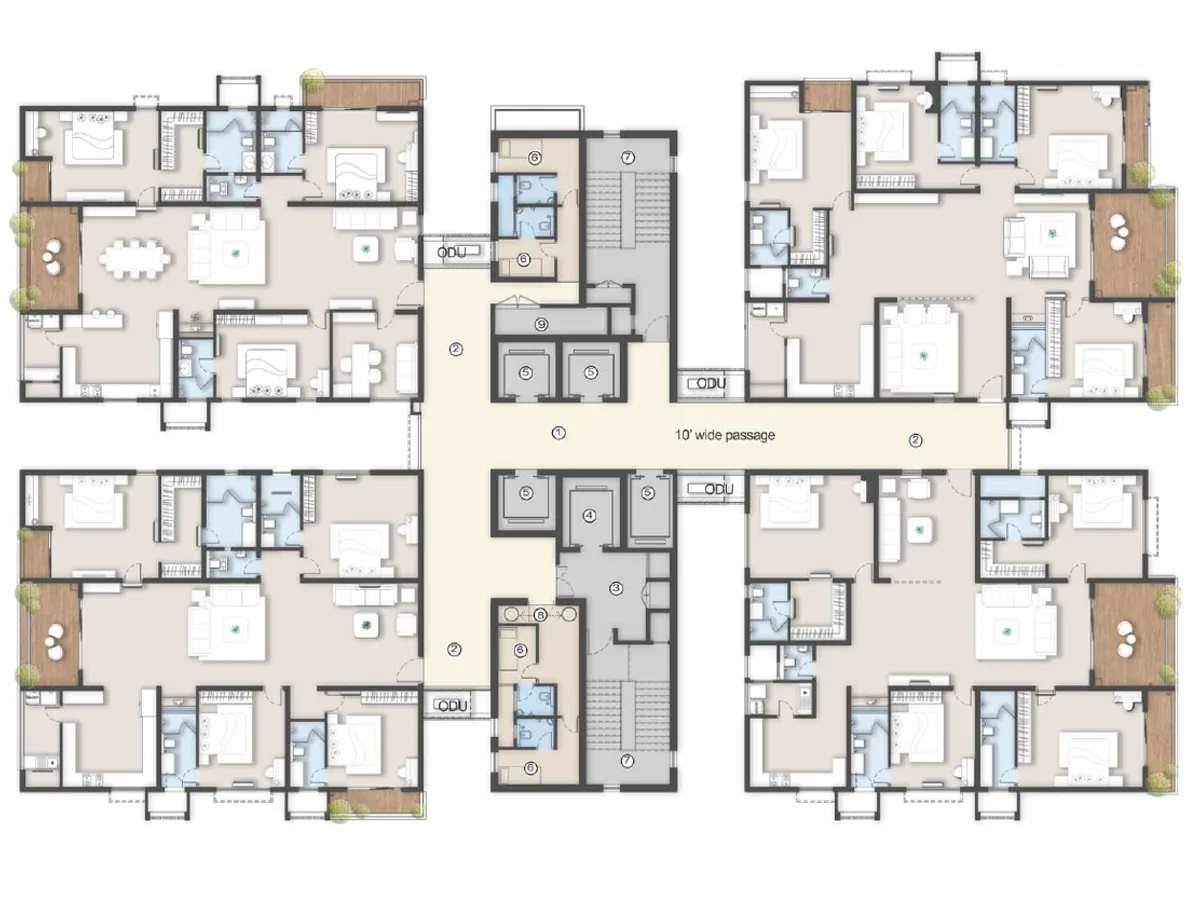 R One Diamond Towers floor plan