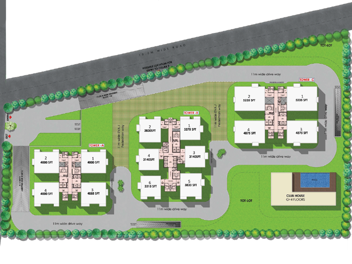 Rajapushpa Skyra floor plan