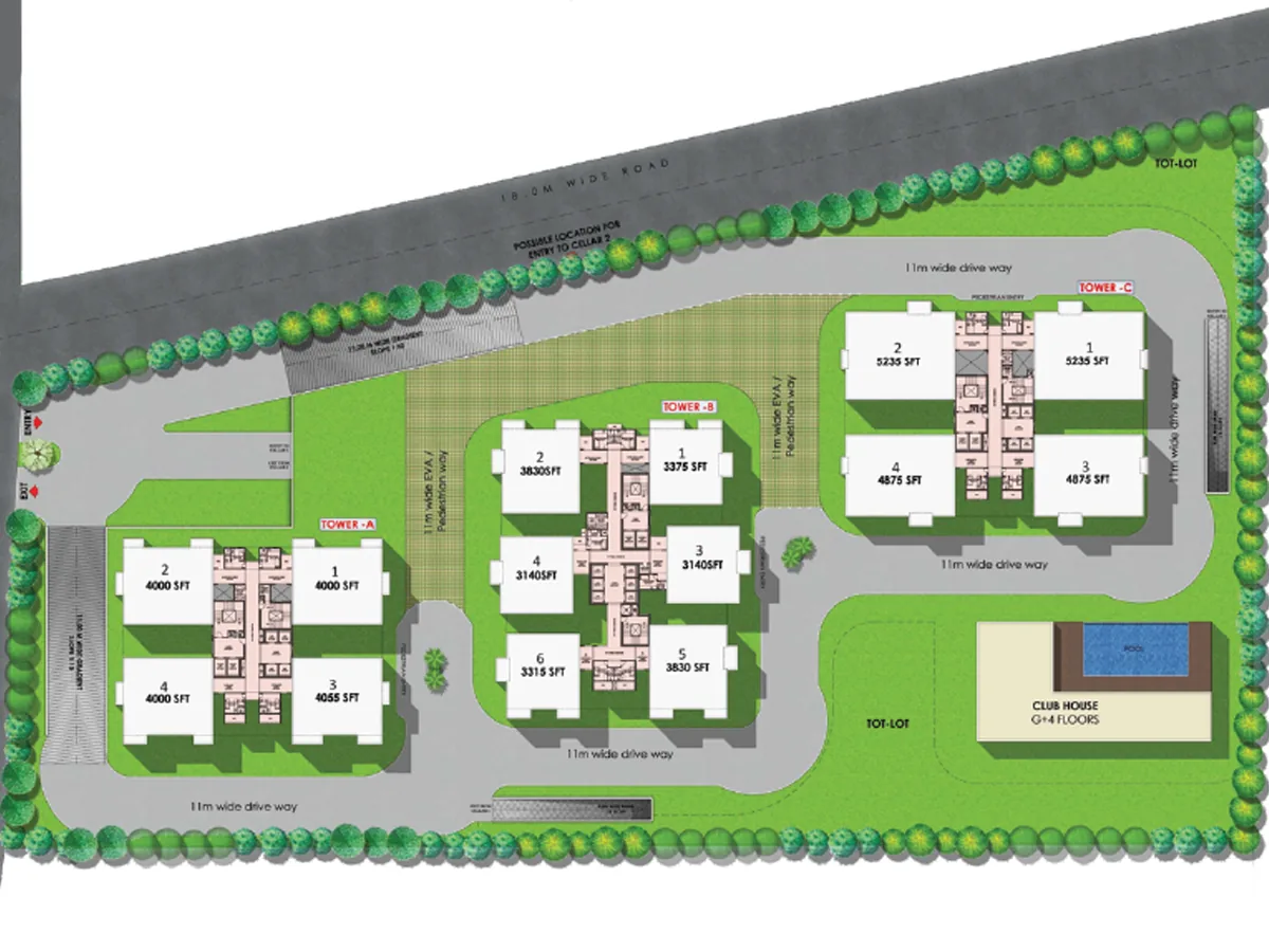 Rajapushpa Skyra floor plan