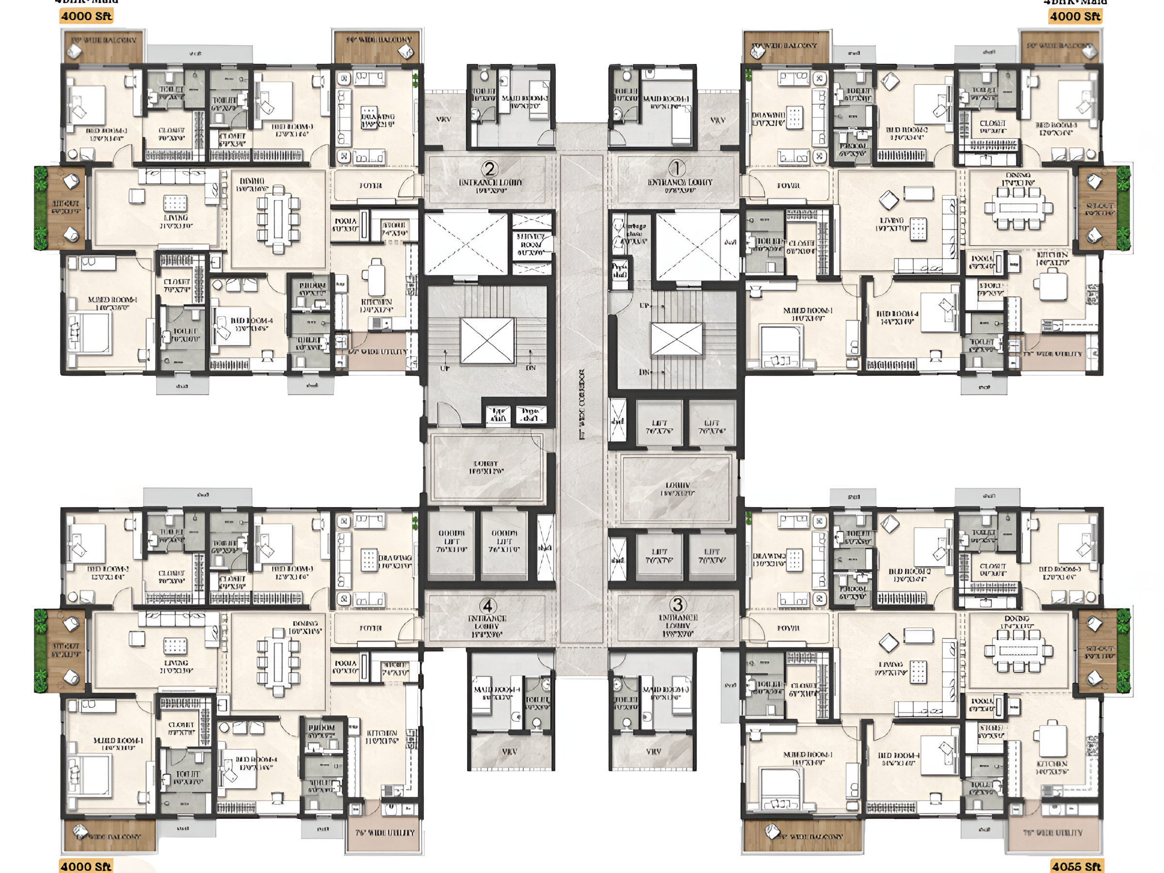 Rajapushpa Skyra floor plan view 2