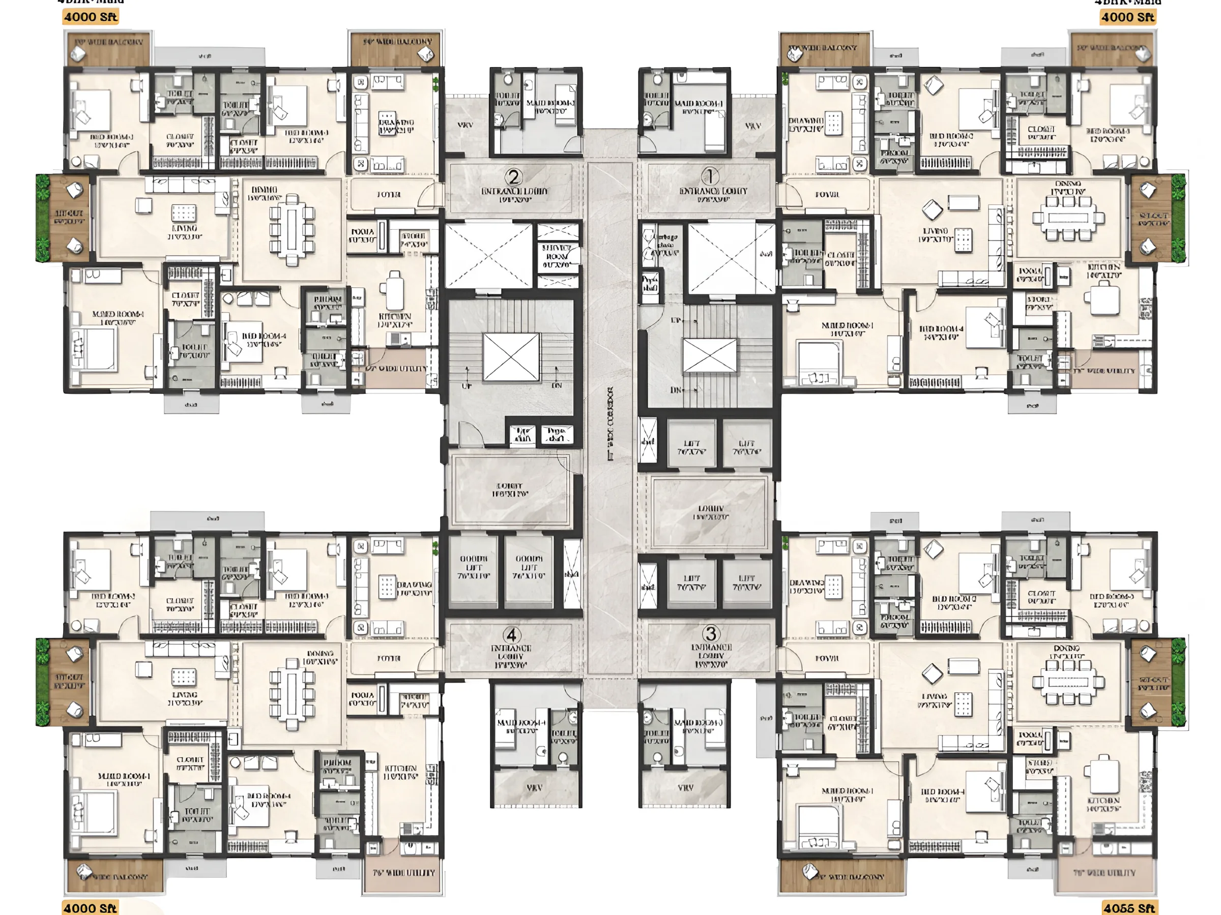 Rajapushpa Skyra floor plan view 2