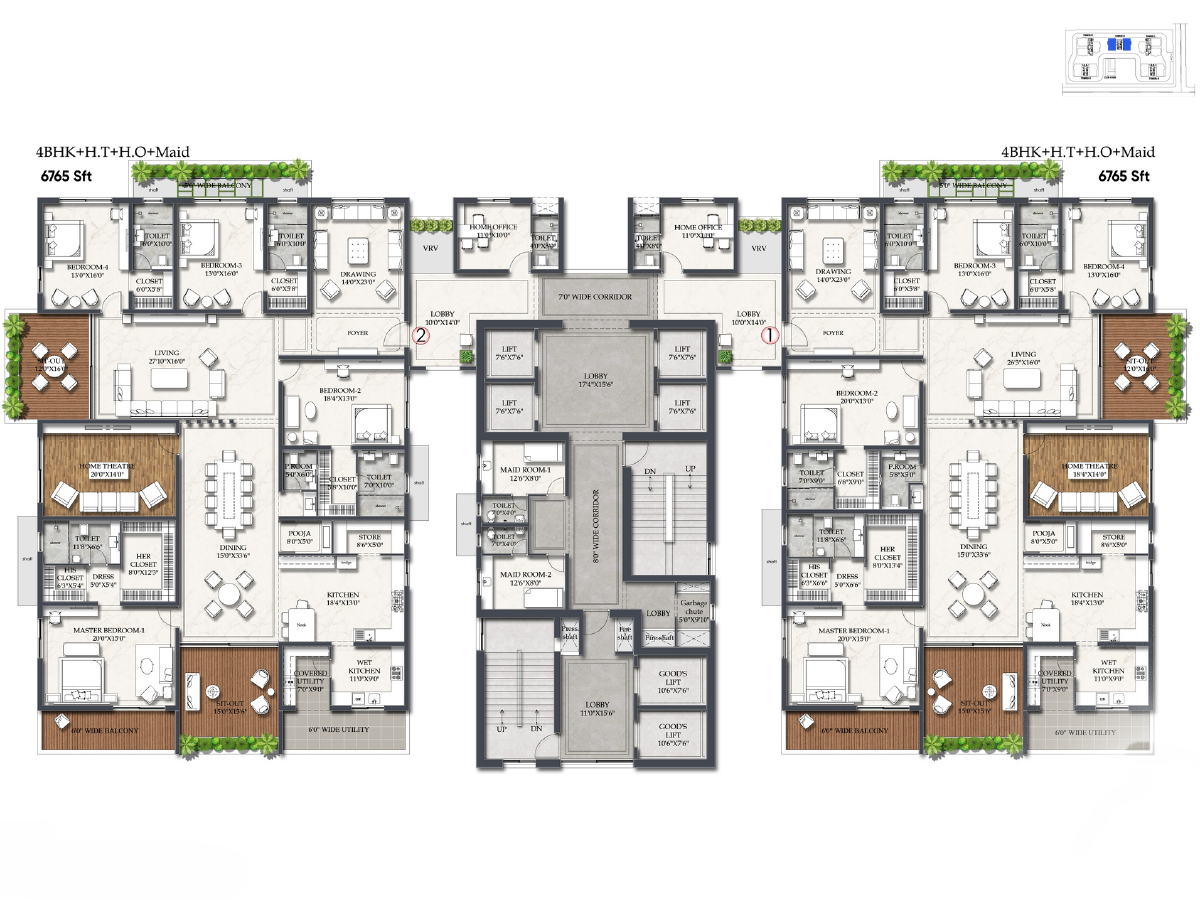 Rajpushpa Casa Luxura floor plan view 2