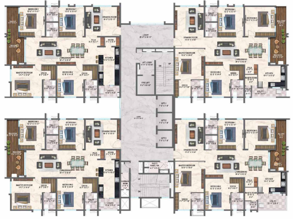 Zuari Gangothri Tribuja floor plan view 2