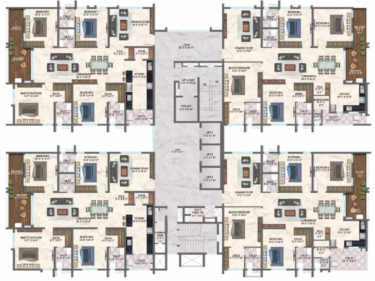 Zuari Gangothri Tribuja floor plan view 2